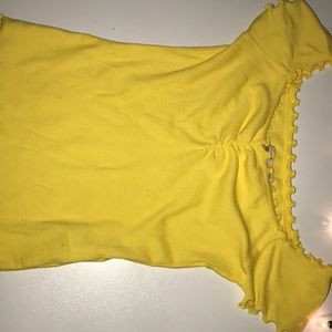 Yellow off shoulder top